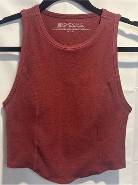 Beyond Yoga Women's Maroon Sleeveless Tank Top